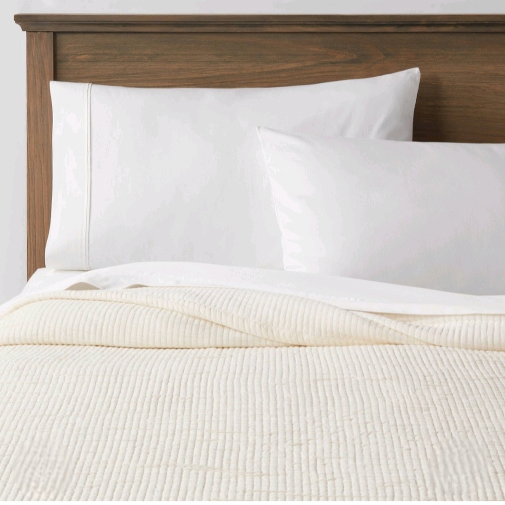 Threshold King Double Cloth Quilt Cream